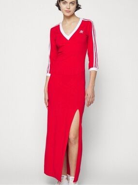 adidas | Dresses | Adidas Adicolor Long Sleeve Maxi Dress Mock Neck Black  Size S | Poshmark